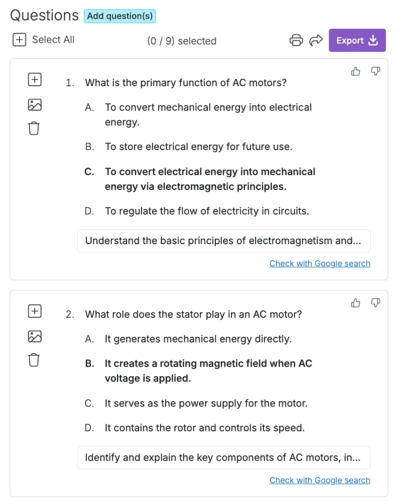 Customising questions on QuestionWell